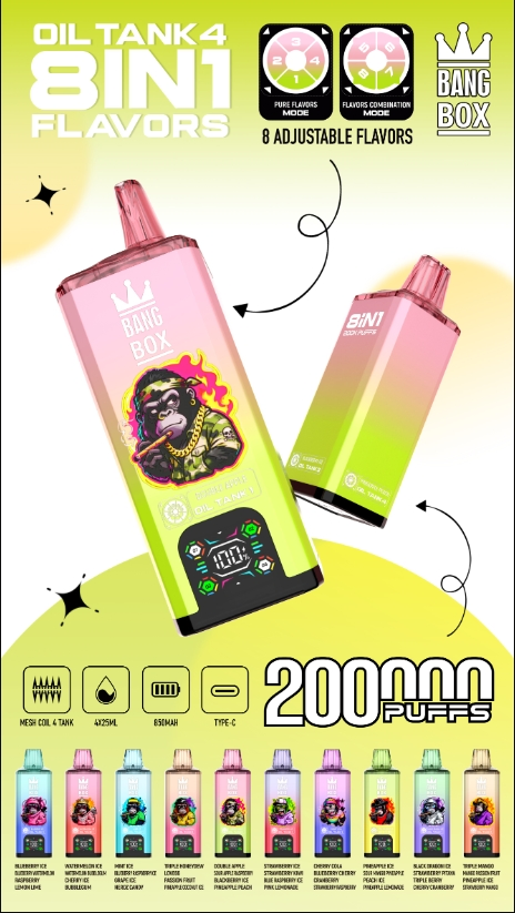 BOSCA BANG 200k clúimh - 8 in1 Vaper